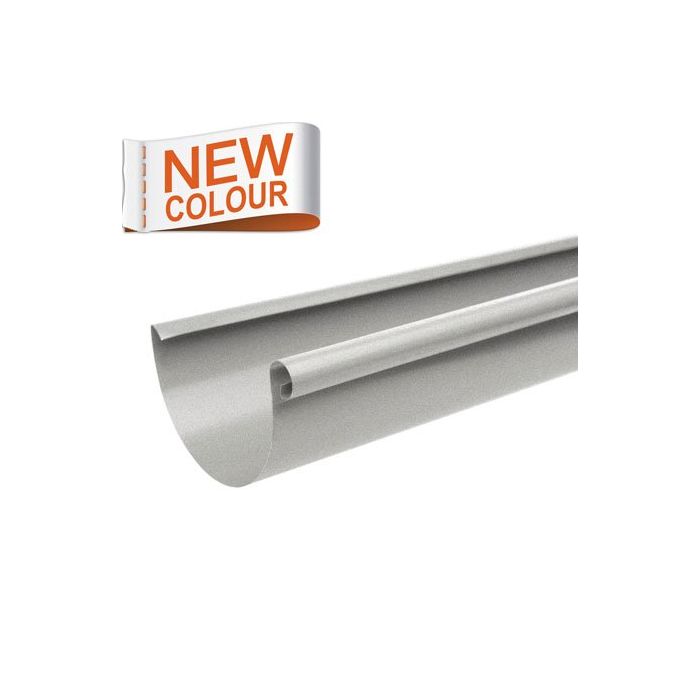 NEW Colour 115mm Half Round RAL 9007 'Grey Aluminium' Galvanised Steel Gutter 3m Length