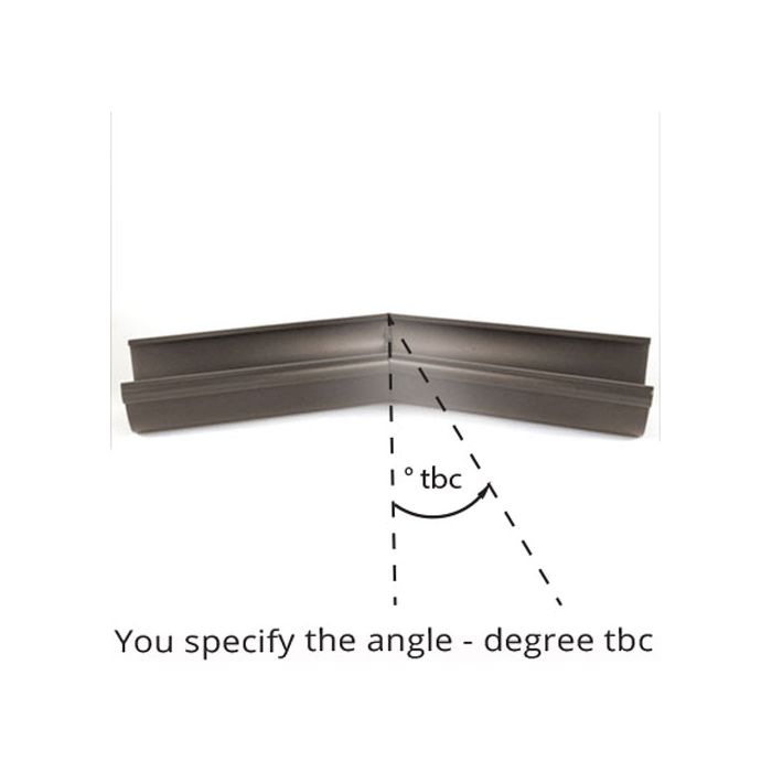 115mm Half Round Sepia Brown Coated Galvanized Steel degree 'to be confirmed' Internal Gutter Angle