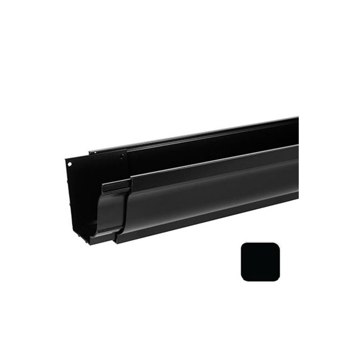 125x100mm SnapFix Aluminium Moulded 1m Gutter Length - RAL 9005M Matt Black 