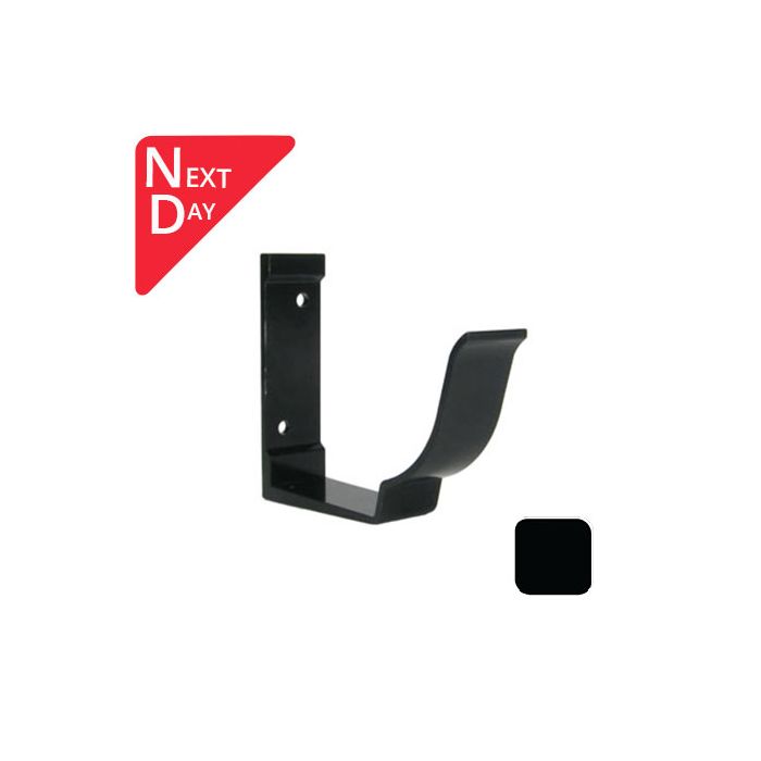 125x100mm SnapFix Aluminium Moulded Fascia Bracket - RAL 9005M Matt Black 