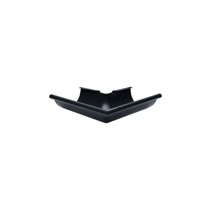 150mm Half Round Black Coated Galvanized Steel 90Âº External Gutter Angle