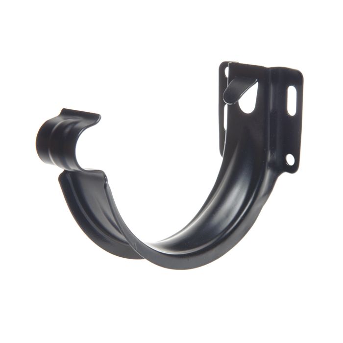 150mm Half Round Black Galvanised Steel Short-back Fascia Bracket