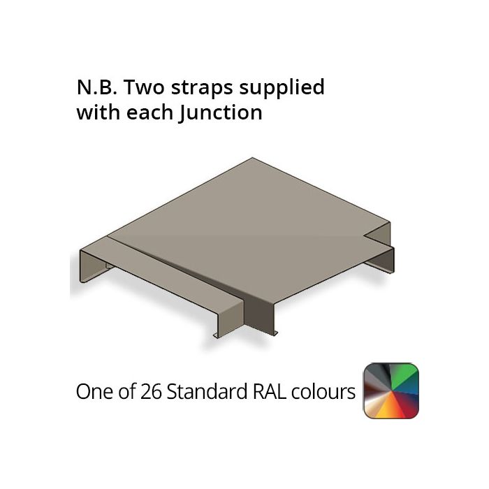 302mm Aluminium Sloping Coping (Suitable for 201-240mm Wall) -  Left-hand T Junction - Powder Coated Colour TBC