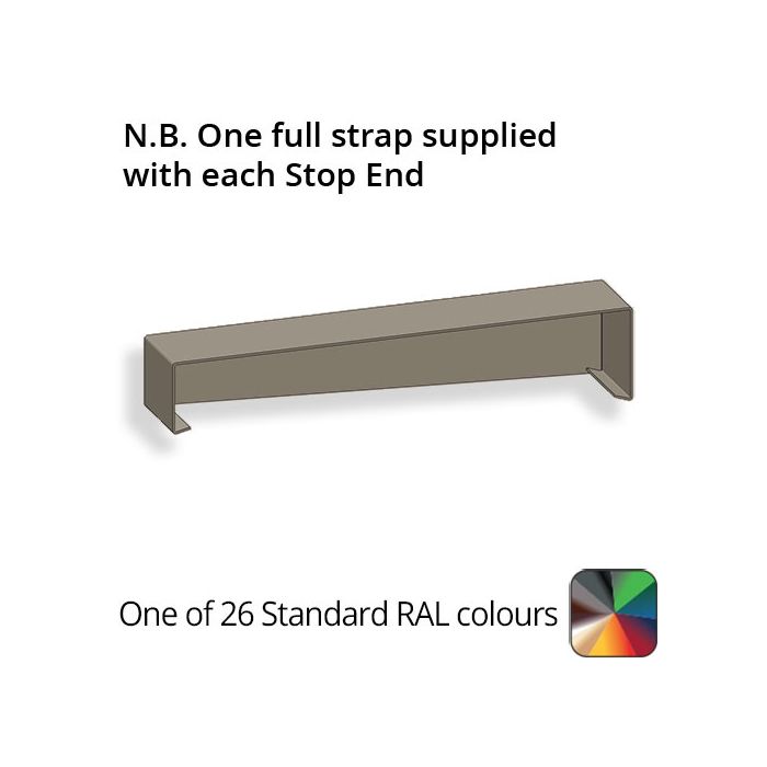 362mm  Aluminium Sloping Coping (Suitable for 271-300mm Wall) - Right-hand Stop End - Powder Coated Colour TBC