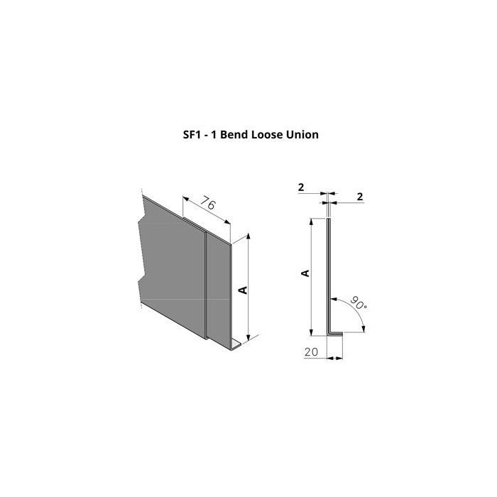 481-580mm SF1 Profile Skyline Aluminium Fascia - Loose Union Clip