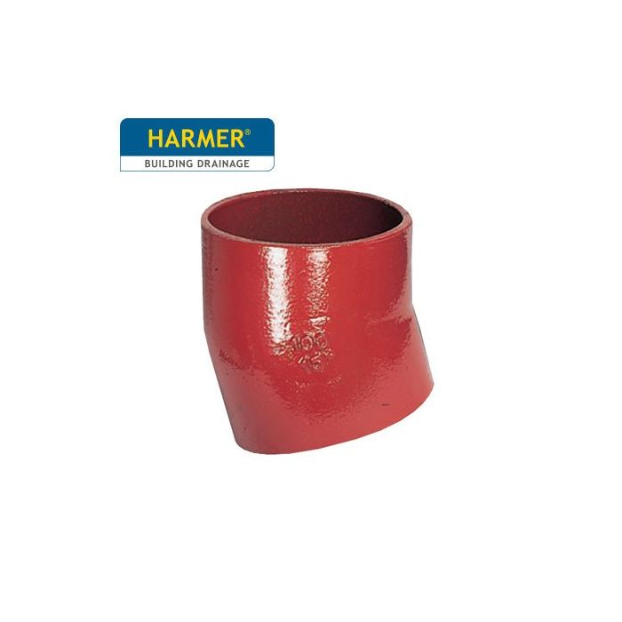 50mm Harmer SML Cast Iron Soil & Waste Above Ground Pipe - Single Bend - 15 Degree