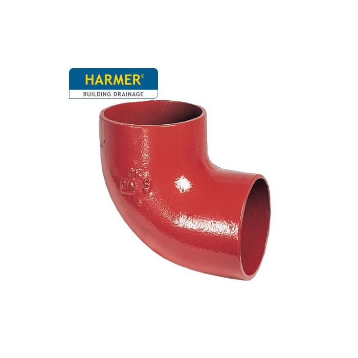 50mm Harmer SML Cast Iron Soil & Waste Above Ground Pipe - Single Bend - 88 Degree