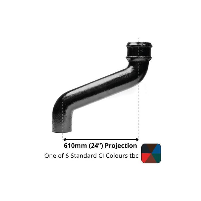 ) Cast Iron Downpipe Offset 610mm (24