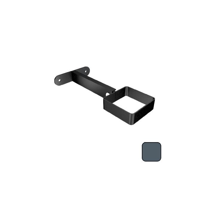 76mm Swaged Aluminium Square STAND OFF PIPE CLIP 30-200MM PPC - 7016M Anthracite Grey