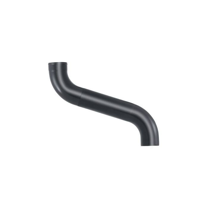 80mm Anthracite Grey Galvanised Steel Downpipe 2-part Offset - up to 700mm Projection