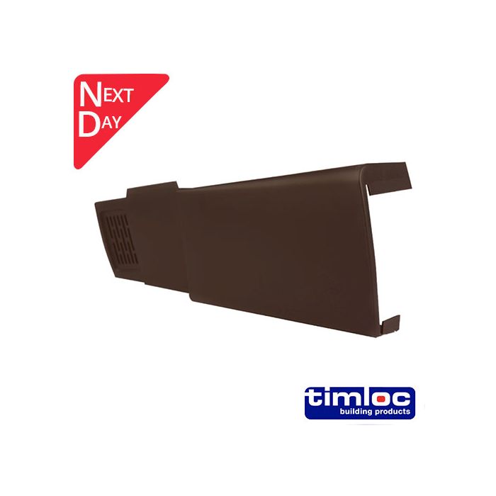 Dry Fix Verge for Profiled Tile Left Hand Unit - Brown