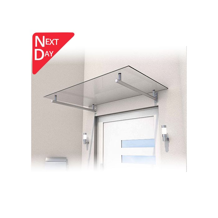 HD Stainless Steel Canopy 160x80cm Clear Glass 10mm