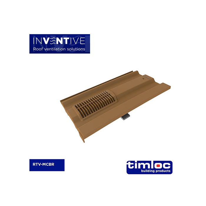 Mini Castellated Tile Vent Brown